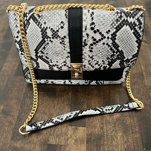 Snake print handbag